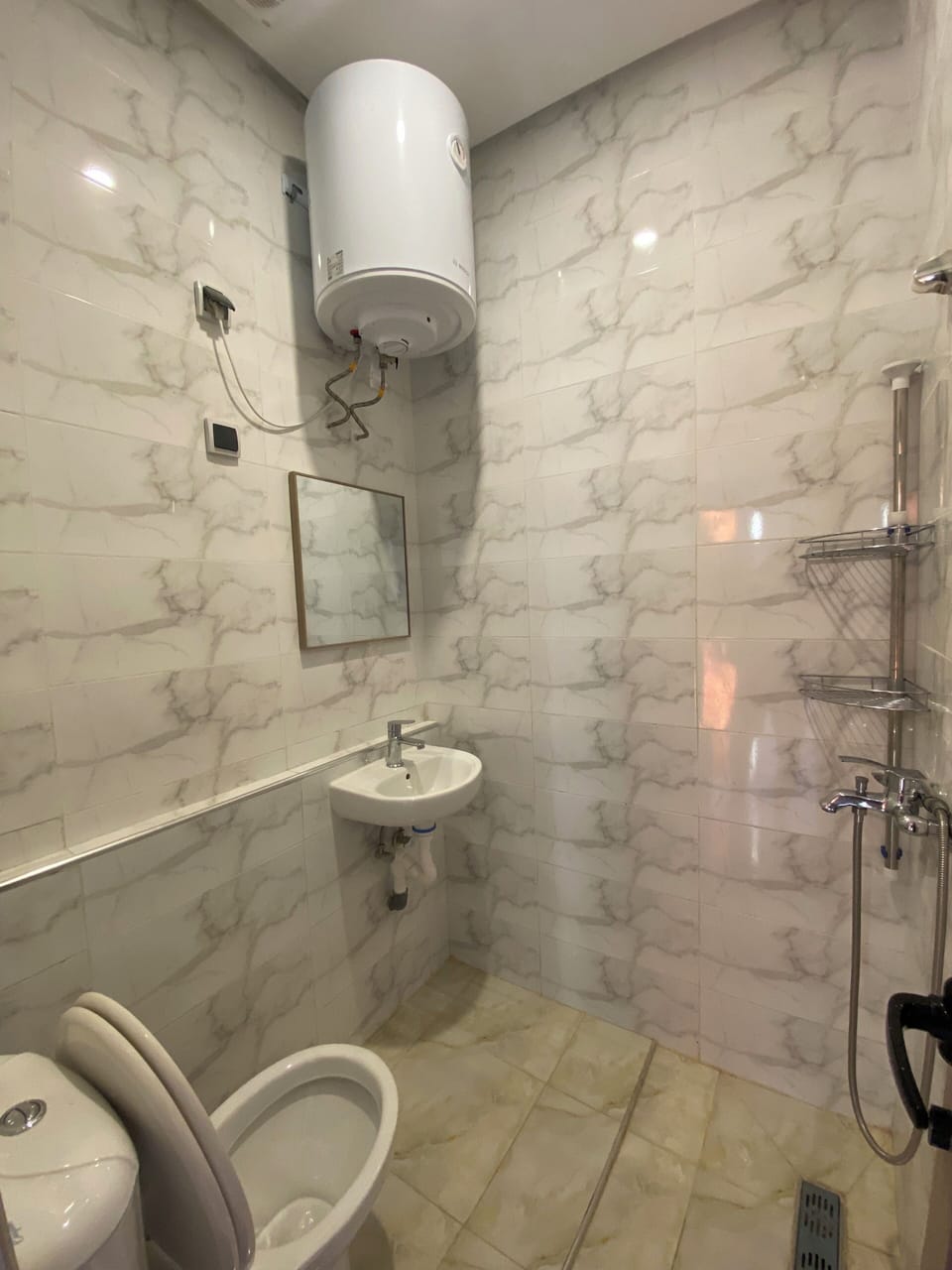 Bathrobes, bidet, towels, soap