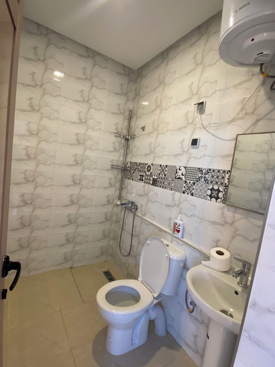 Bathrobes, bidet, towels, soap