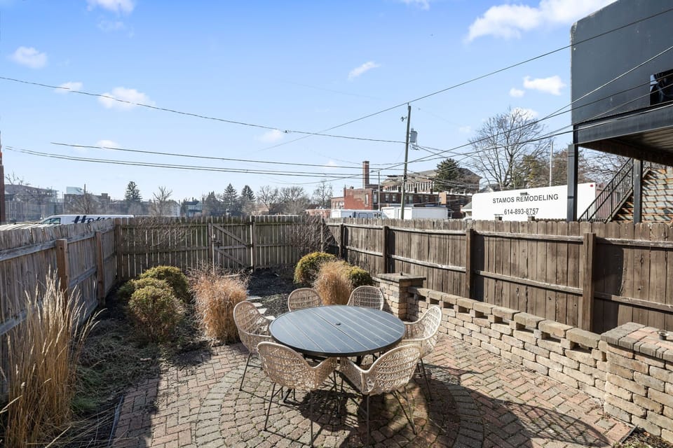 Back yard, fully fenced, view from the house.