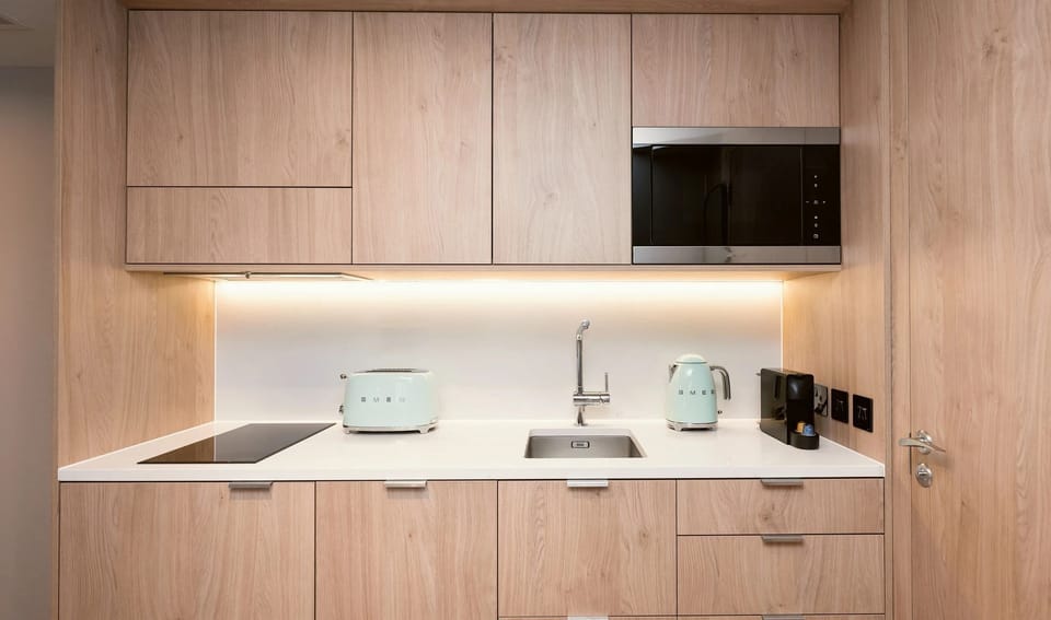 Family Studio Sleeps 4 | Private kitchen | Espresso maker, coffee/tea maker, mini-fridge, microwave