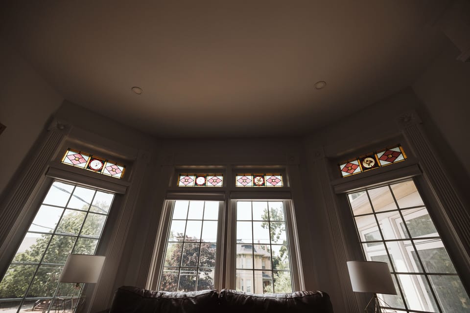 Historical highlights maintained in modern renovation of the space.
