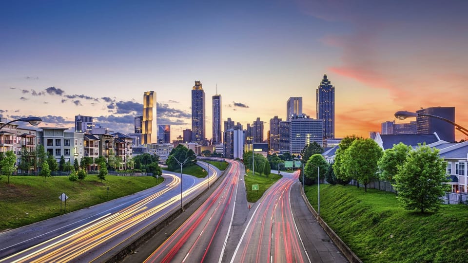 Atlanta skyline- view of the building to the right. 