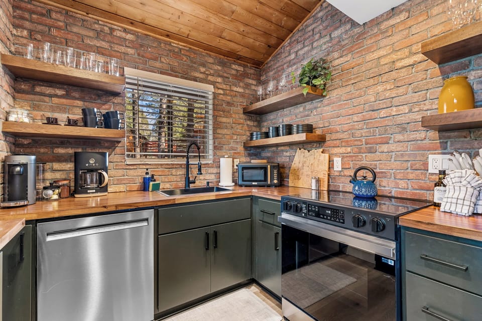 Cook, Sip & Relax in This Fully-Equipped Rustic Kitchen