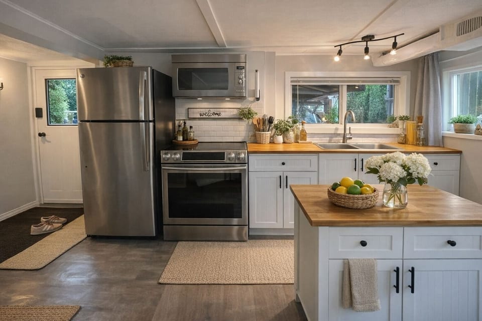 Signature Suite | Private kitchen | Shared fridge, microwave, oven, stovetop