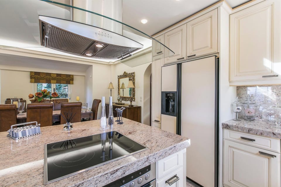 Family Villa, Sea View | Private kitchen | Full-size fridge, oven, stovetop, dishwasher