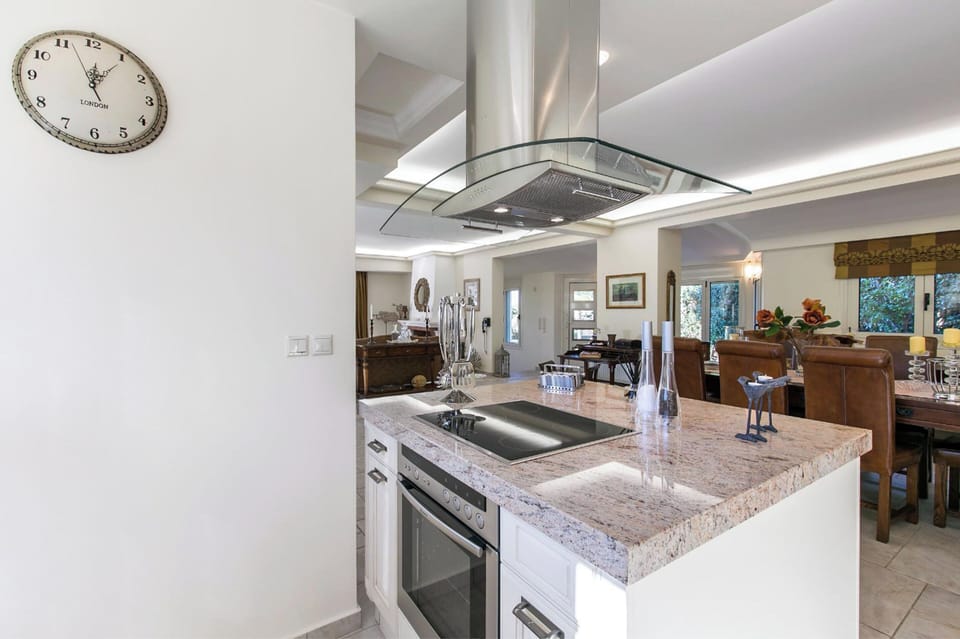 Family Villa, Sea View | Private kitchen | Full-size fridge, oven, stovetop, dishwasher