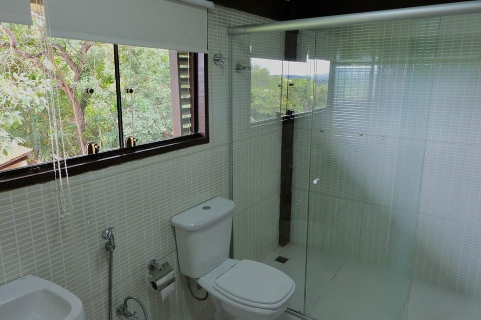 Comfort Double Room, Pool View | Bathroom | Towels, toilet paper