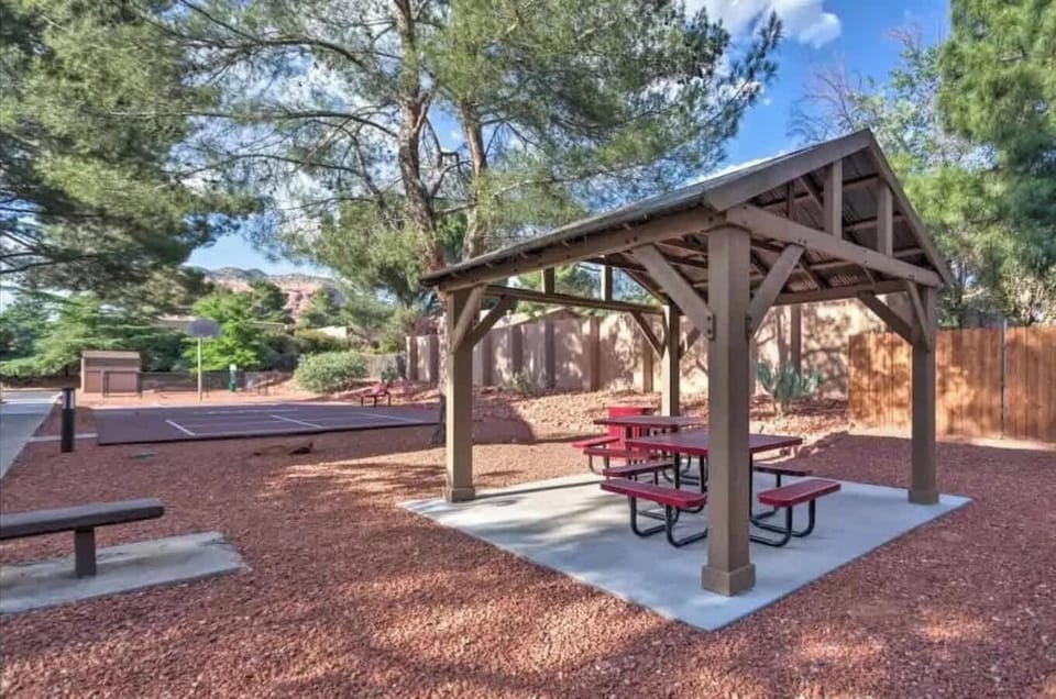 Picnic area perfect for outdoor gatherings.