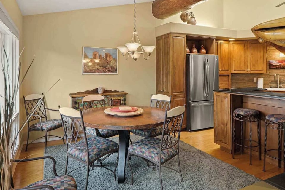Fully equipped kitchen with everything you need.