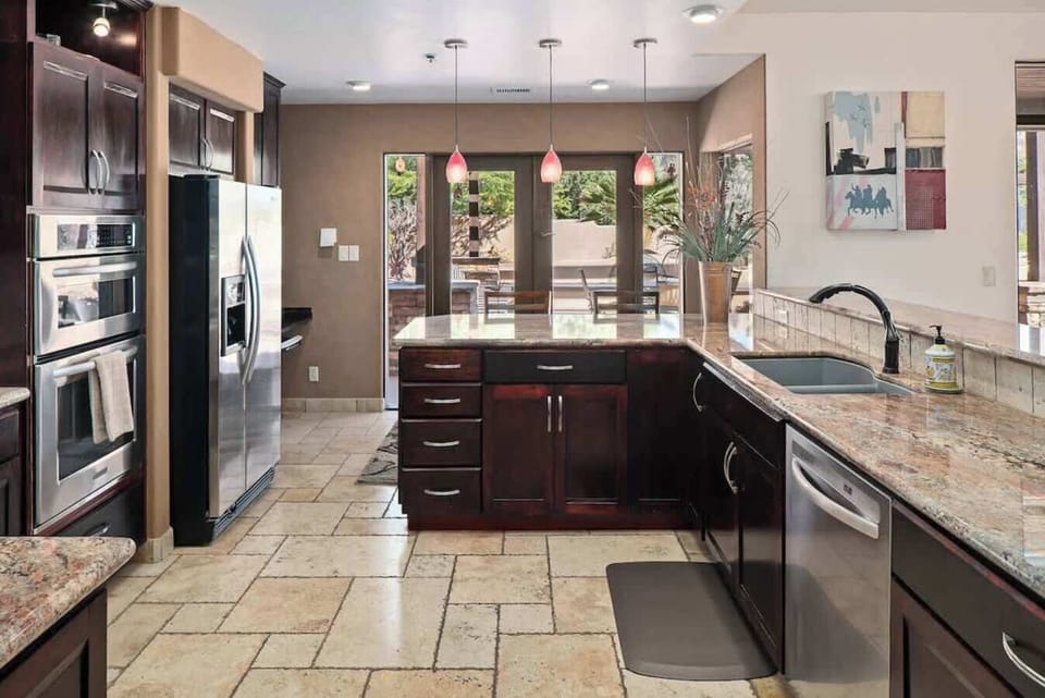 Spacious kitchen that's fully loaded and stocked to start your stay.