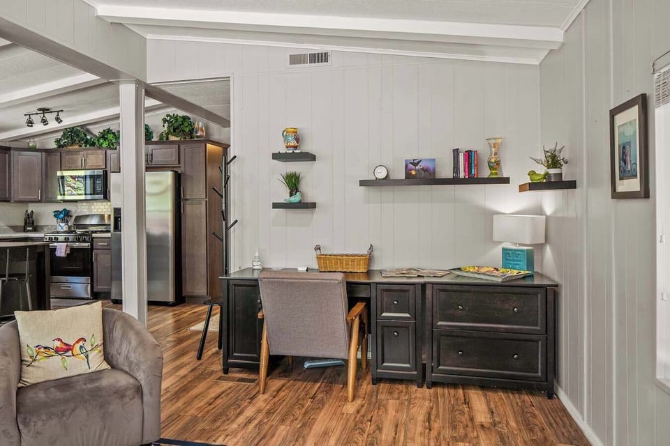 Dedicated workspace for remote work or planning your adventures.