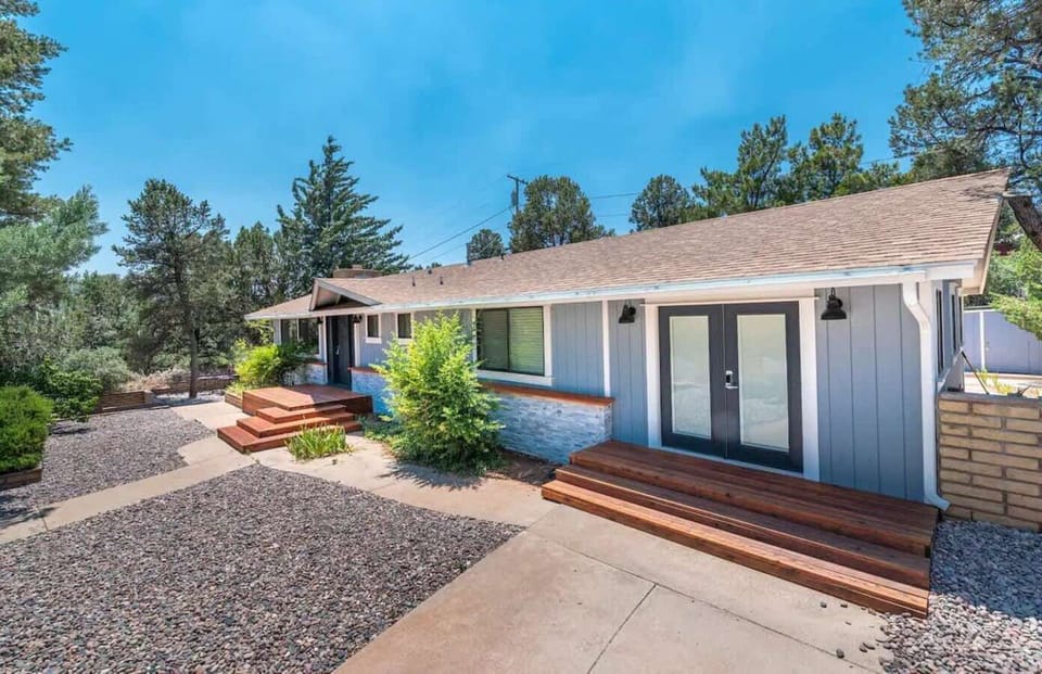 Charming Sedona home exterior with inviting entrance.