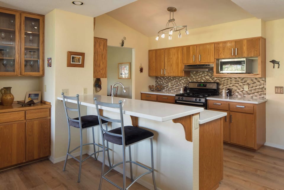 Fully stocked kitchen for your stay.