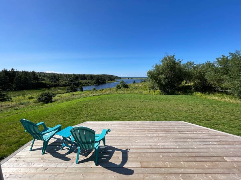 Enjoy captivating views of the ocean and Sutherland`s pond from your deck