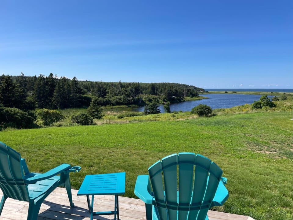 Enjoy captivating view of  the ocean and pond views from the sundeck