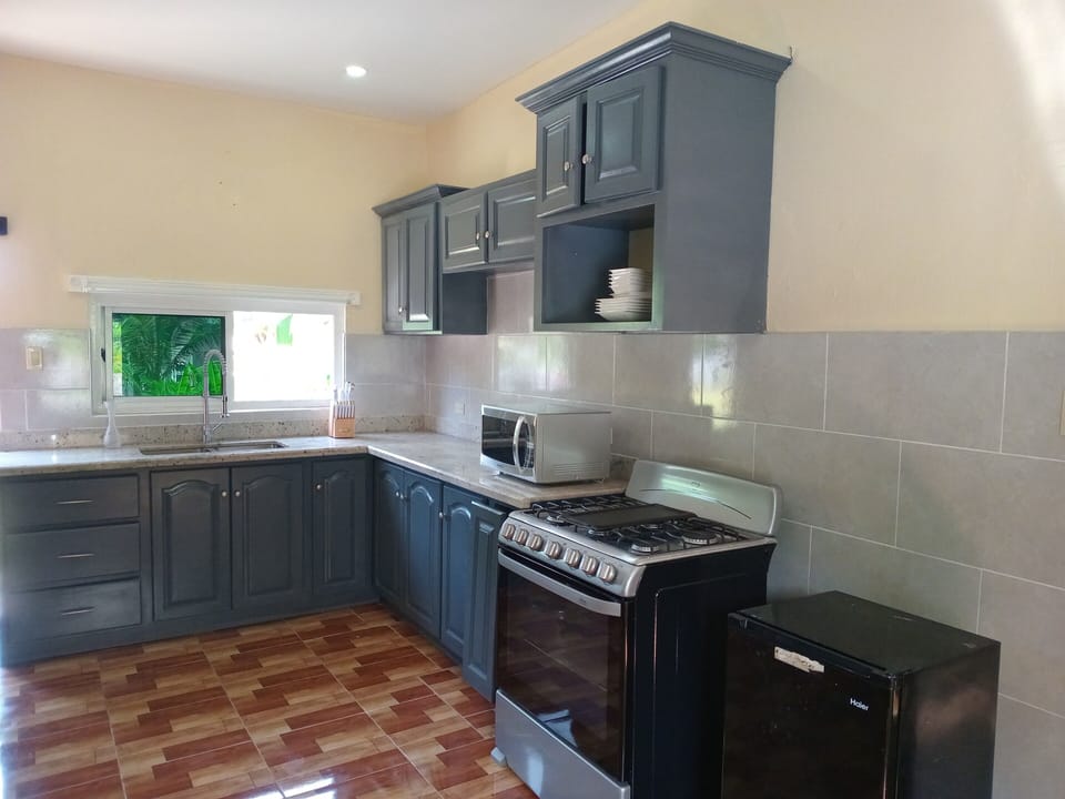 Coffee/tea maker, microwave, oven, stovetop