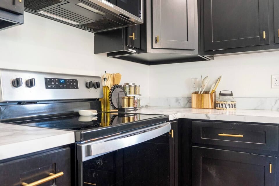 Electric stove top and range.