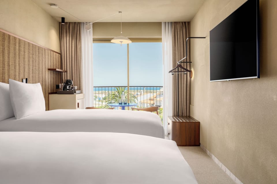 Room, 2 Twin Beds, Sea View | Free WiFi, bed sheets