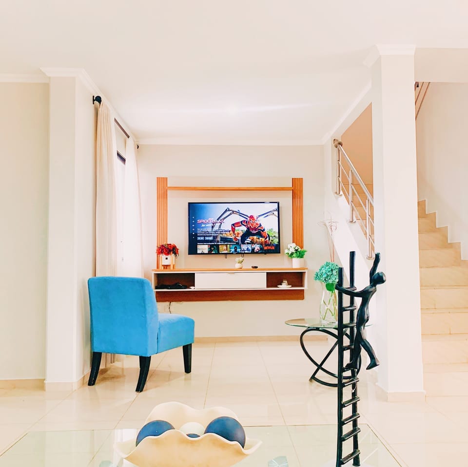 Family House, Private Pool | Living area | Flat-screen TV