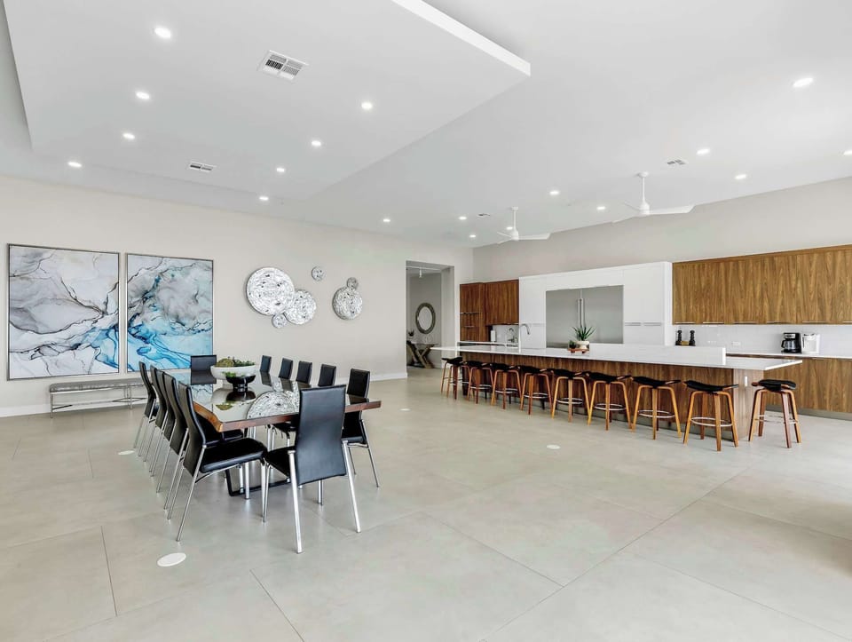 Dining area with seating for 12