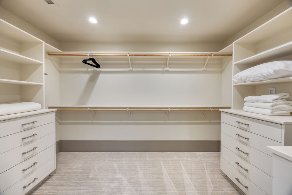 Ample closet space.