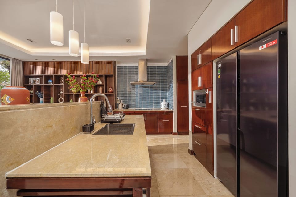 Luxury Villa, 4 Bedrooms, Private Pool, Resort View | Private kitchen | Full-size fridge, microwave, stovetop, highchair