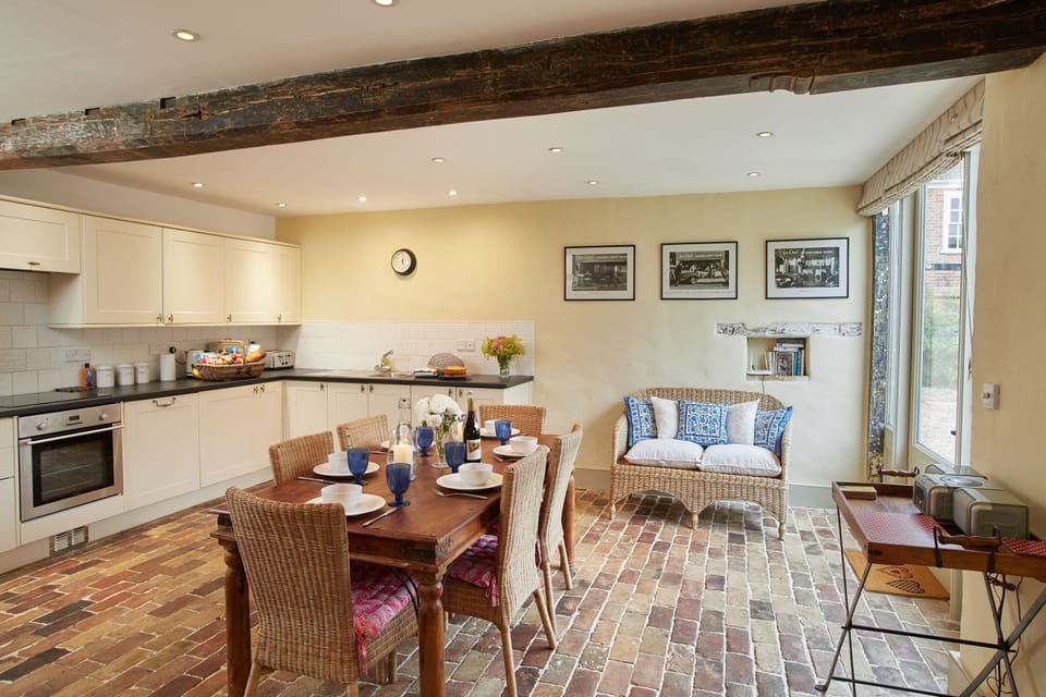 The Kitchen is fully equipped with space for 6 to eat in comfortably