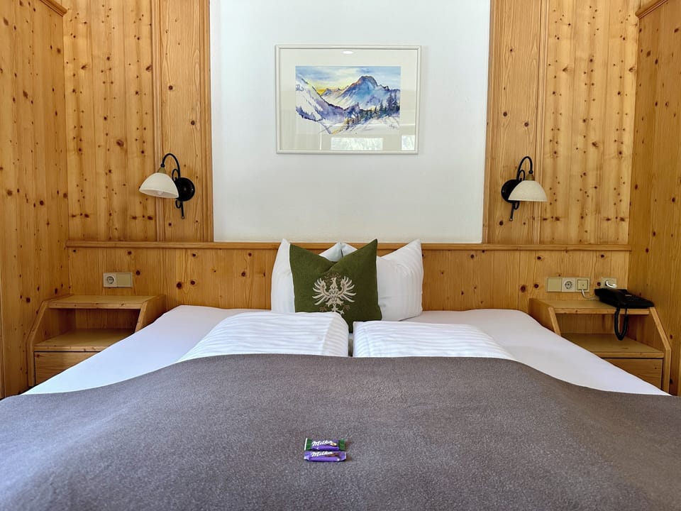 Deluxe Quadruple Room, Balcony, Mountain View | Hypo-allergenic bedding, desk, free WiFi, bed sheets