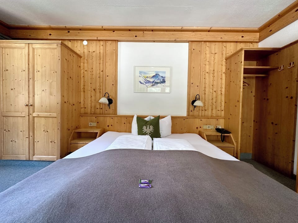 Deluxe Quadruple Room, Balcony, Mountain View | Hypo-allergenic bedding, desk, free WiFi, bed sheets