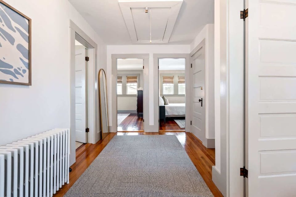 Head upstairs to one of the spacious bedrooms to recharge