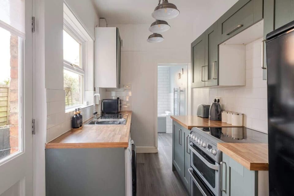 Bright, modern, and fully stocked – the kitchen is ready for whatever you’re craving