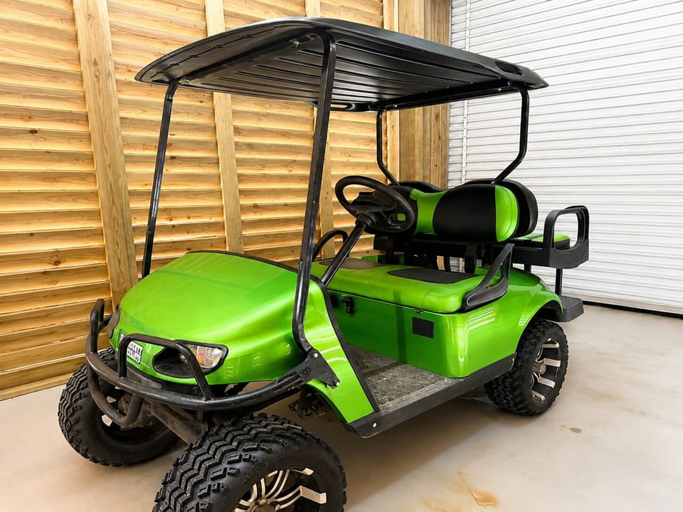 *Golf Cart available for rental only*  $75 per day (Must reserve the entire stay) $35 per stay golf cart cleaning fee.*Golf Cart available for rental only*  $75 per day (Must reserve the entire stay) $35 per stay golf cart cleaning fee.