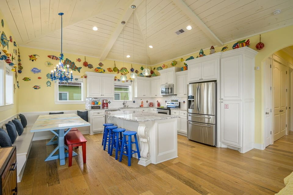 Fully stocked modern kitchen