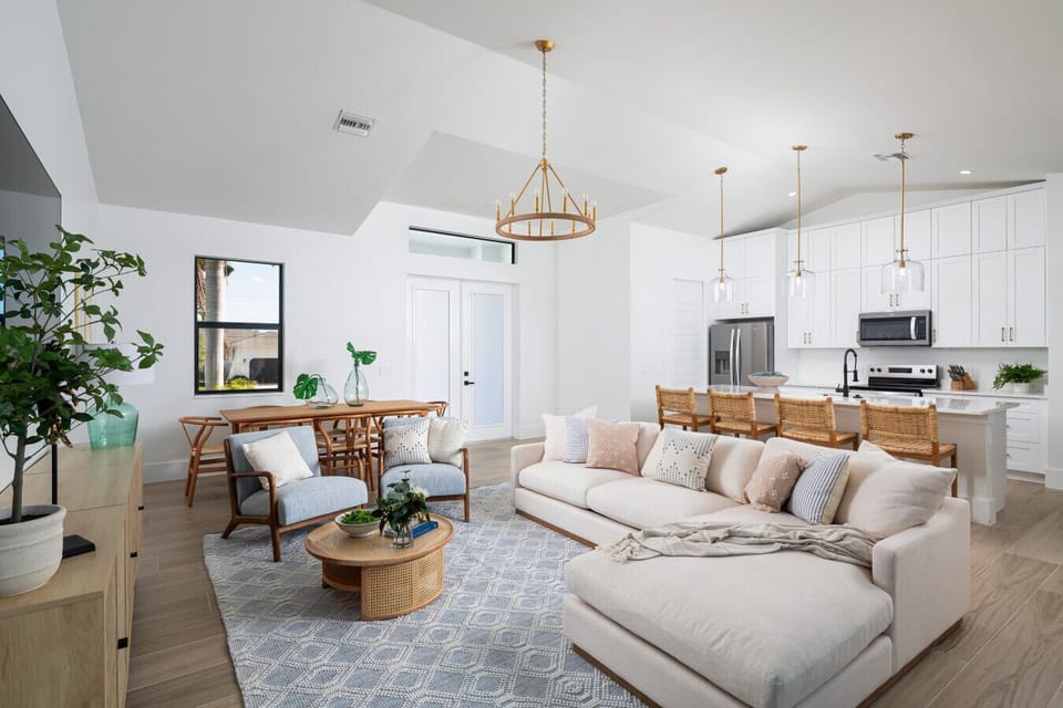 Spacious open living made for lounging, dining, and quality time together