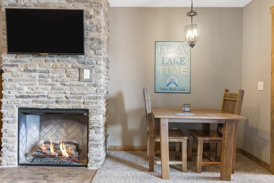 Fireplace, Dining Table