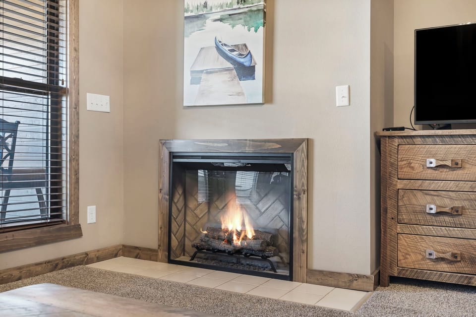 One Bedroom Unit Fireplace