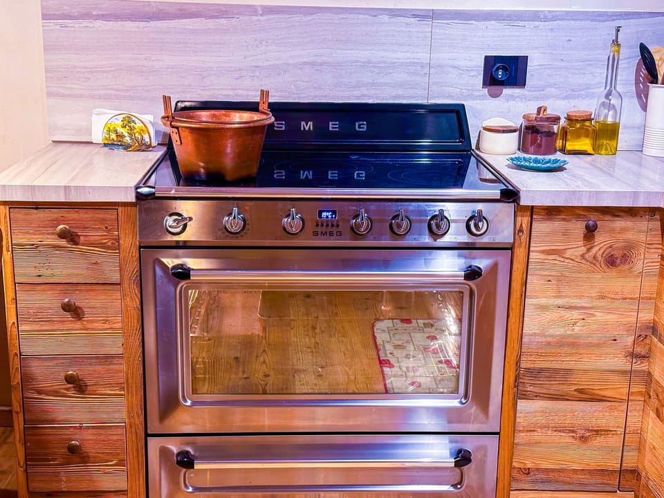 Family Apartment, 3 Bedrooms, Mountain View | Private kitchen | Fridge, oven, stovetop, dishwasher