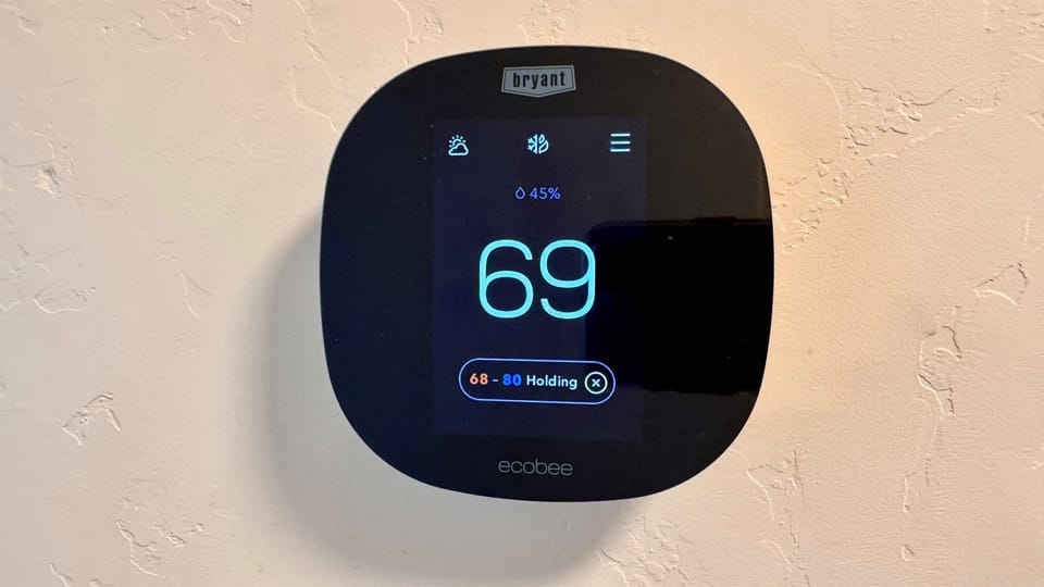 Smart Ecobee thermostat with room-specific sensors to ensure your comfort in every room.
