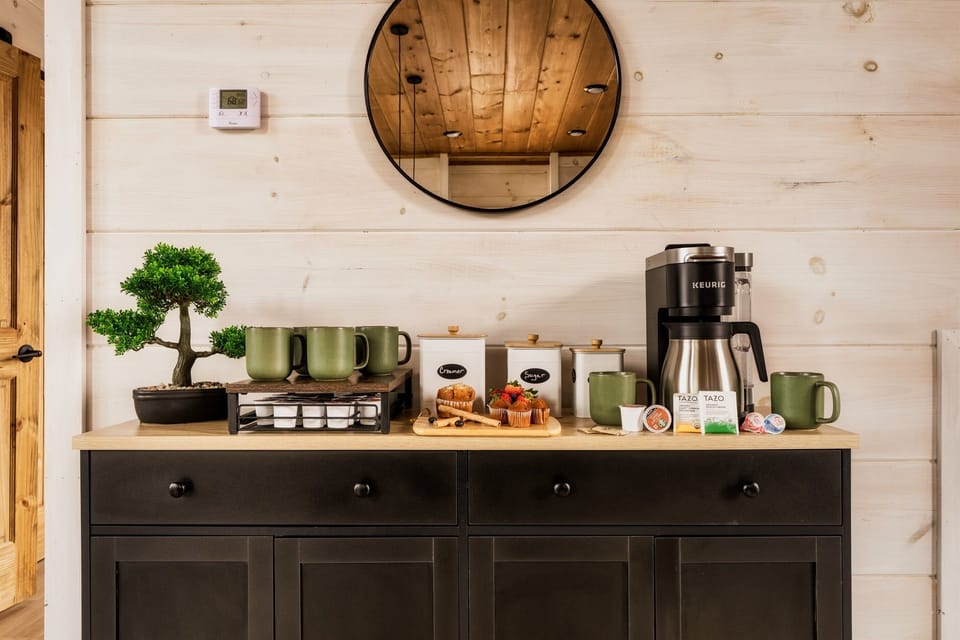 Coffee bar with essential supplies!