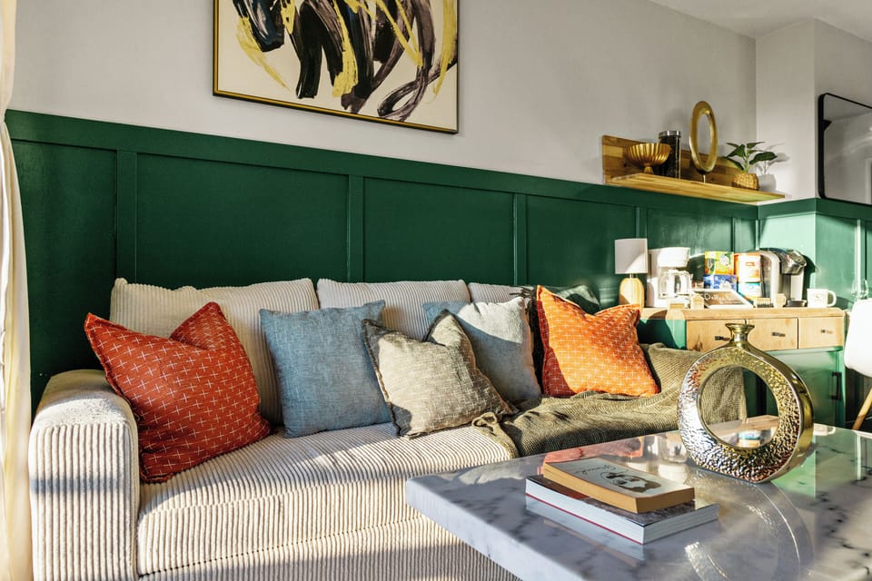Relax and unwind on a comfy sofa, perfect for ultimate comfort and coziness