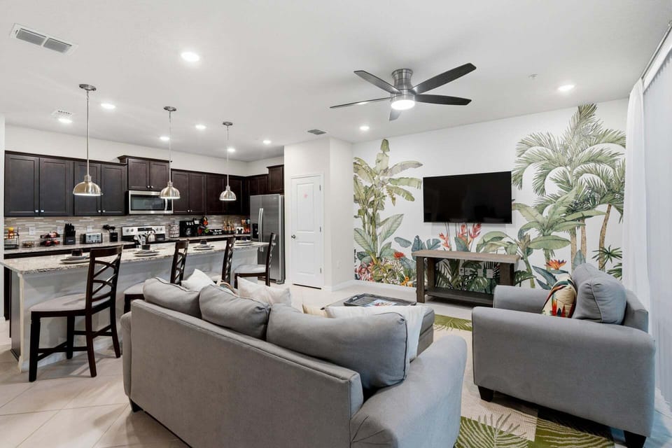 Living / Kitchen 58" Roku TV