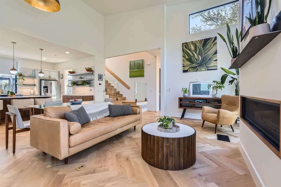 A comfortable spot to relax, watch TV, or read a book after a day of exploring.