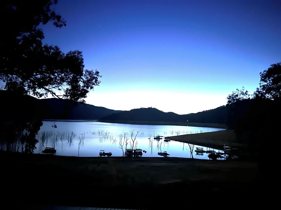 View of sunrise from deck