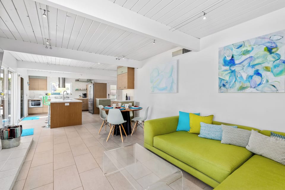 Chef's kitchen and amazing mid-century modern decor
