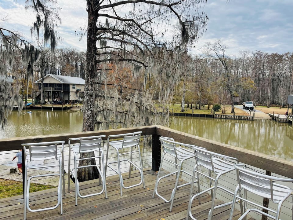 Second level deck & view of river