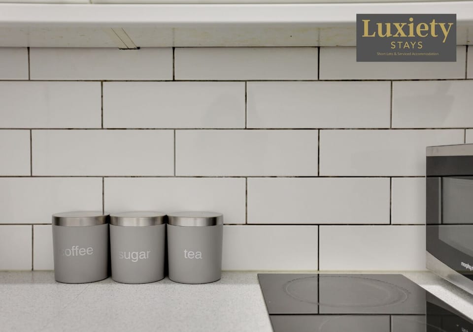 Kitchen at Luxiety Stays Serviced Accommodation in Southend-On-Sea