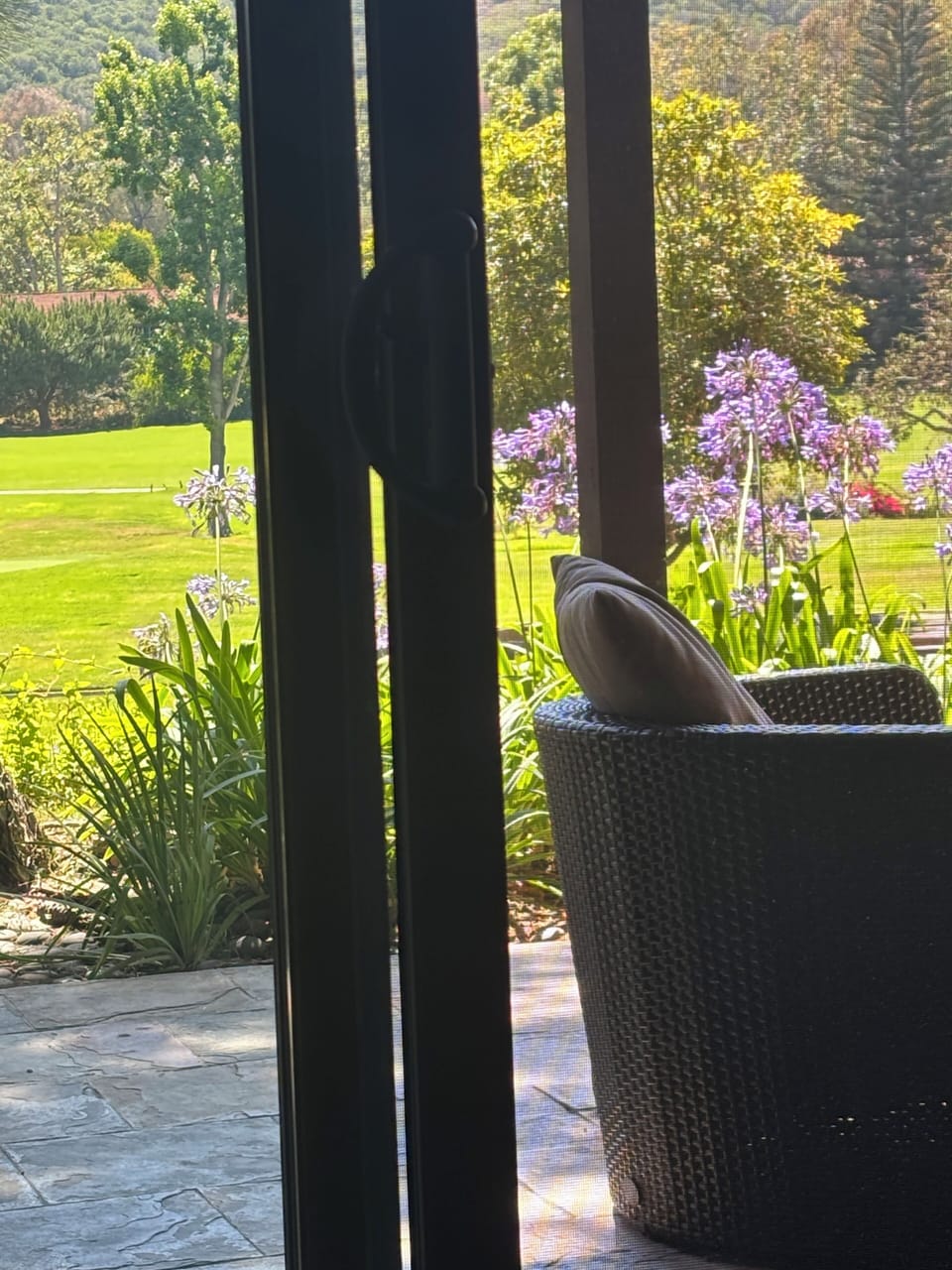 View from your room and the terrace you walk into.