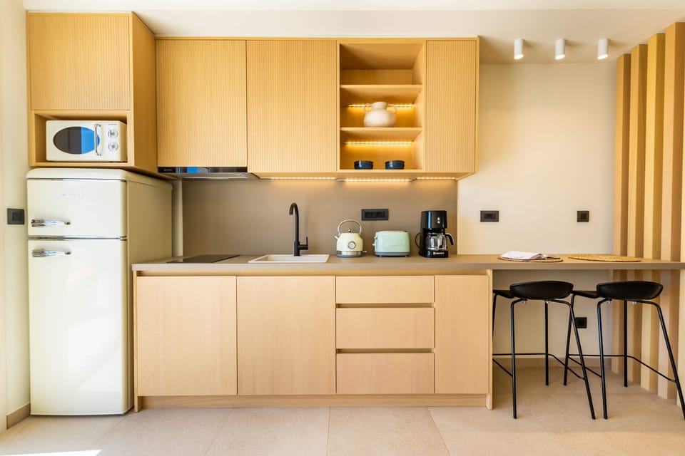 Superior Studio | Private kitchen | Mini-fridge, microwave, stovetop, toaster