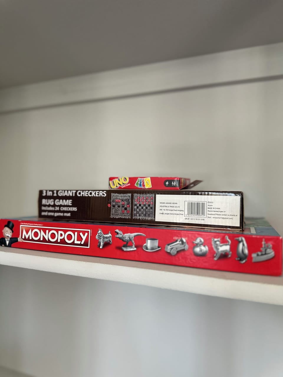 Board games included plus corn hole boards, murder mystery game.