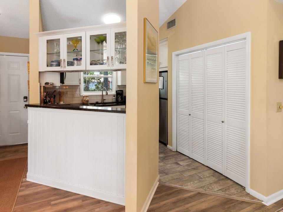 The Counter Bar to the Kitchen is perfect for meal prep.